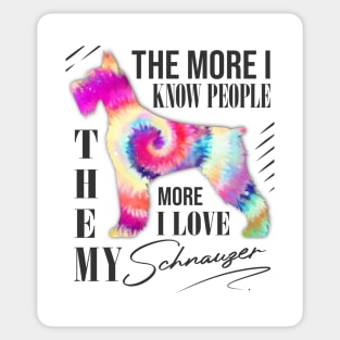 Schnauzer Lover Tye die Design Sticker